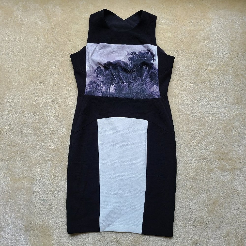 NWT BCBG Max Azria Dress Black and White Size 4